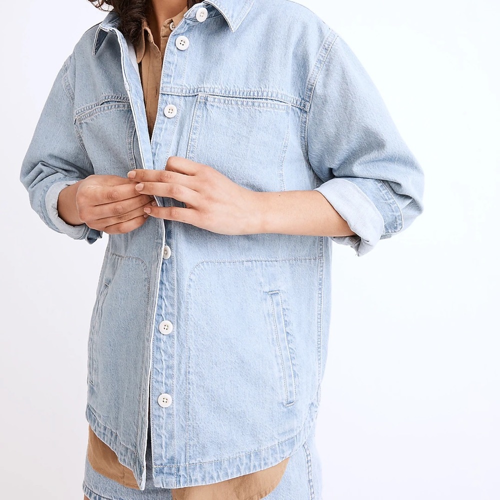 Madewell Denim Ames Oversized Shirt-Jacket in Corrigan Wash